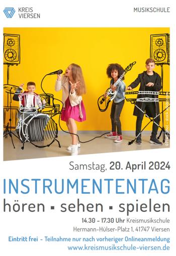 Plakat zum Instrumententag am 20.04.2024