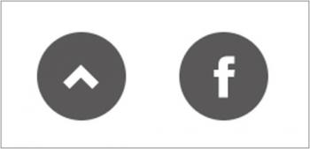 Social Media Icon Facebook und Navigation "zum Seitenanfang springen"