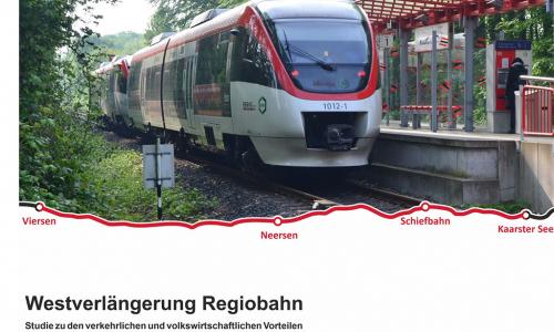 Titelbild der Studie zur Westverlängerung der Regiobahn S28