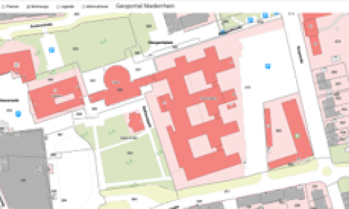 Karte zum geoportal Flurstückfinder