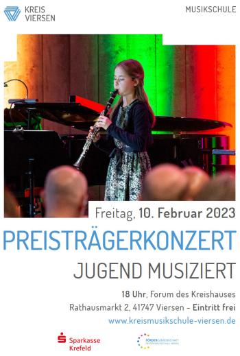 Plakat zum Preisträgerkonzert Jugend musiziert, 2023