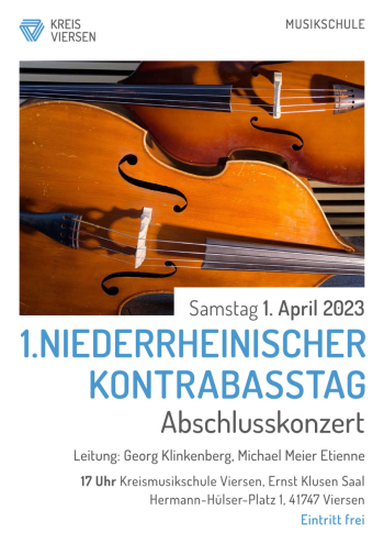 Plakat: 1. Niederrheinischer Kontrabasstag