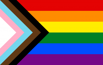 „Progressive Pride-Flag“ - erweiterte Form der Regenbogenflagge