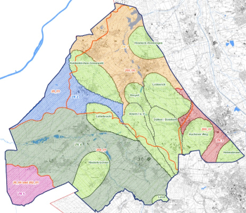 Karte des Kreis Viersen mit eingezeichneten Grundwasserbilanzen