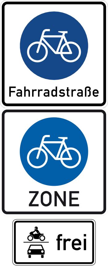 Fahrradstraße/ Fahrradzone