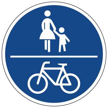 Schild: Gemeinsamer Rad- und Gehweg