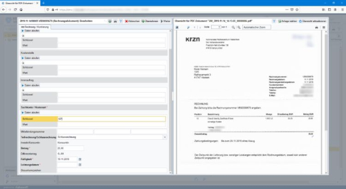 Papierlose Rechnung im Dokumenten-Management-System
