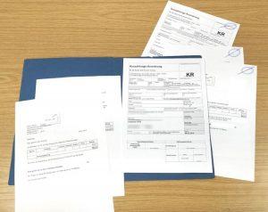 gedruckte Rechnungen und Auszahlungsanordnungen