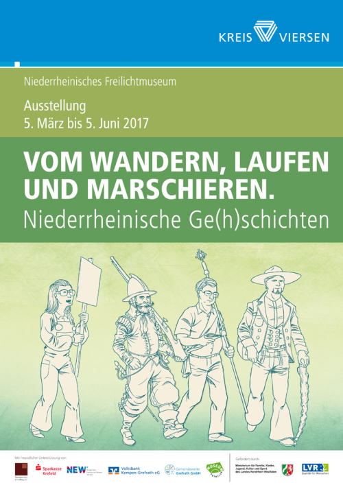 Plakat der Sonderausstellung "Vom Wandern, laufen und marschieren"